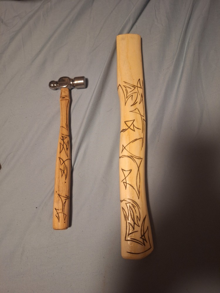 Custom Wood Burned Hatchet HANDLE