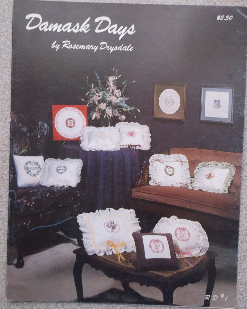 DAMASK DAYS cross stitch chart pattern bifold alphabet 1981