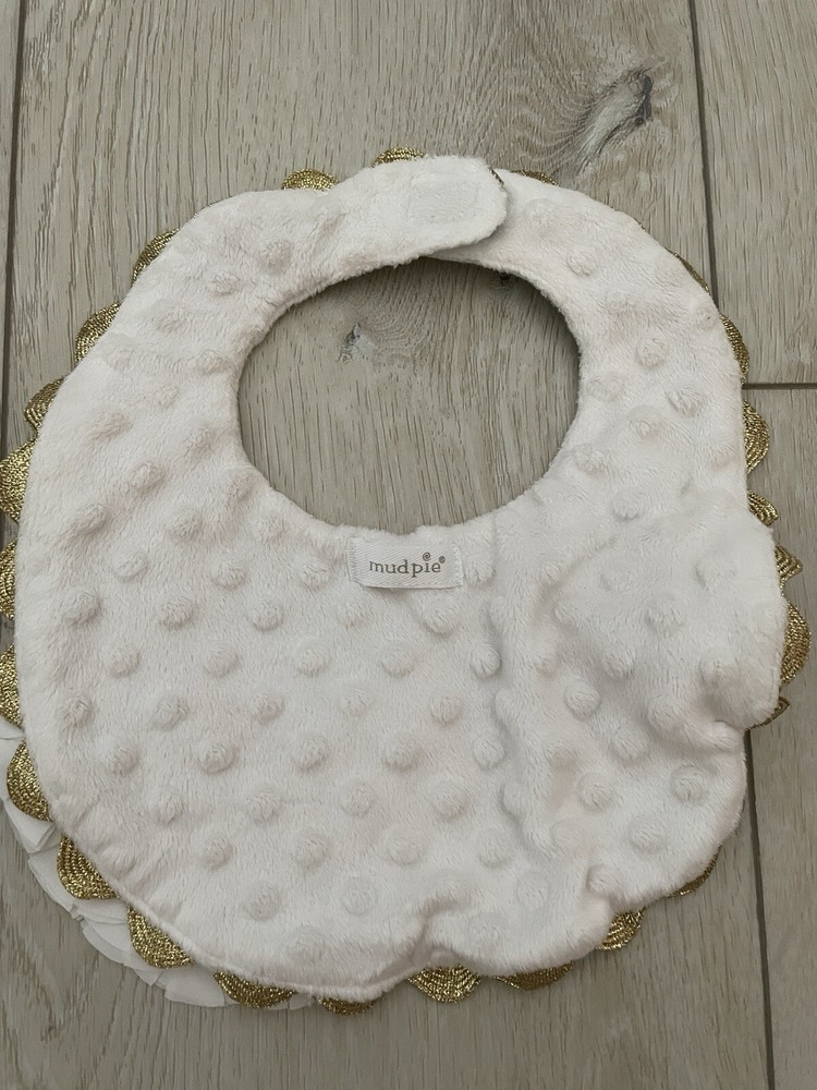 Mud Pie Baby Holiday Santa Bib Multicolored Hook & Loop Closure