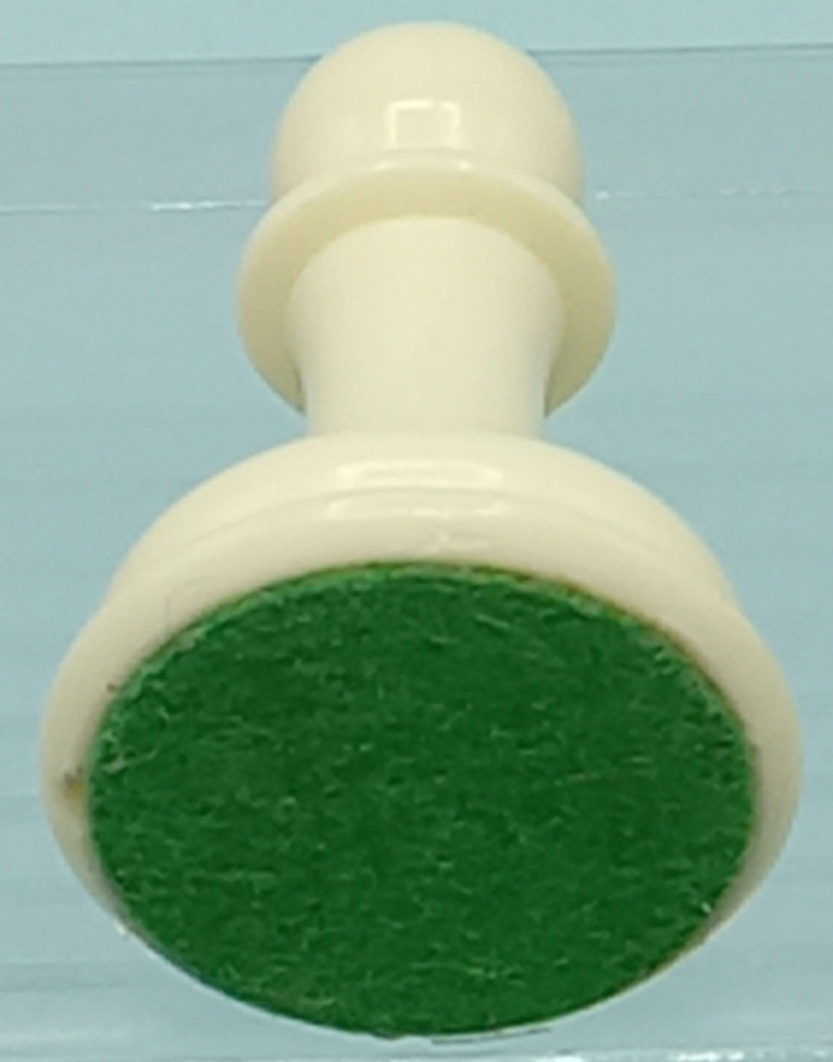 Weighted Plastic Chess Piece White Pawn 2.25" Replacement Green Felt Bottom