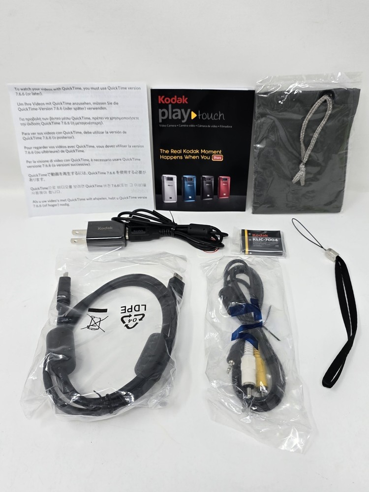 Kodak PlayTouch Zi10 Video Camera (Blue) - OPEN BOX
