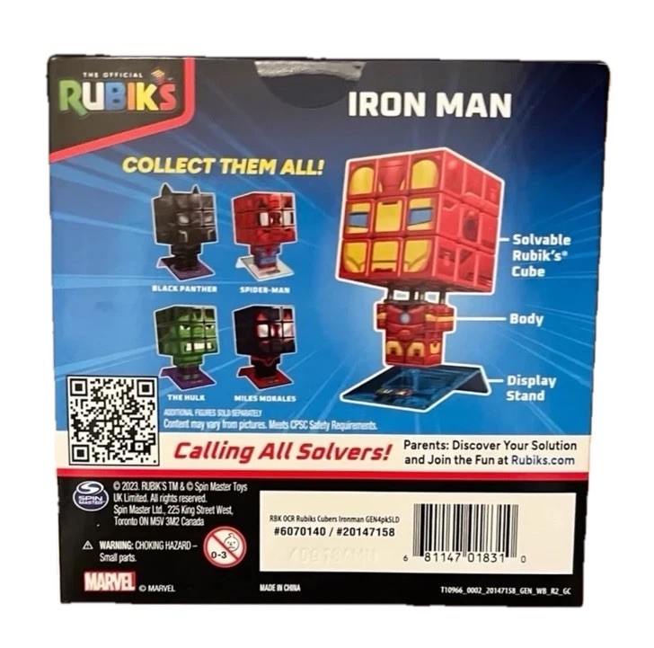 Marvel Iron Man Official Rubik’s Cuber New