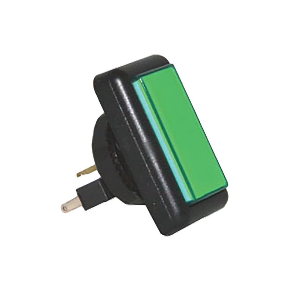 Green Pushbutton Rectangular with Microswitch for Video Lottery -77-2000-53