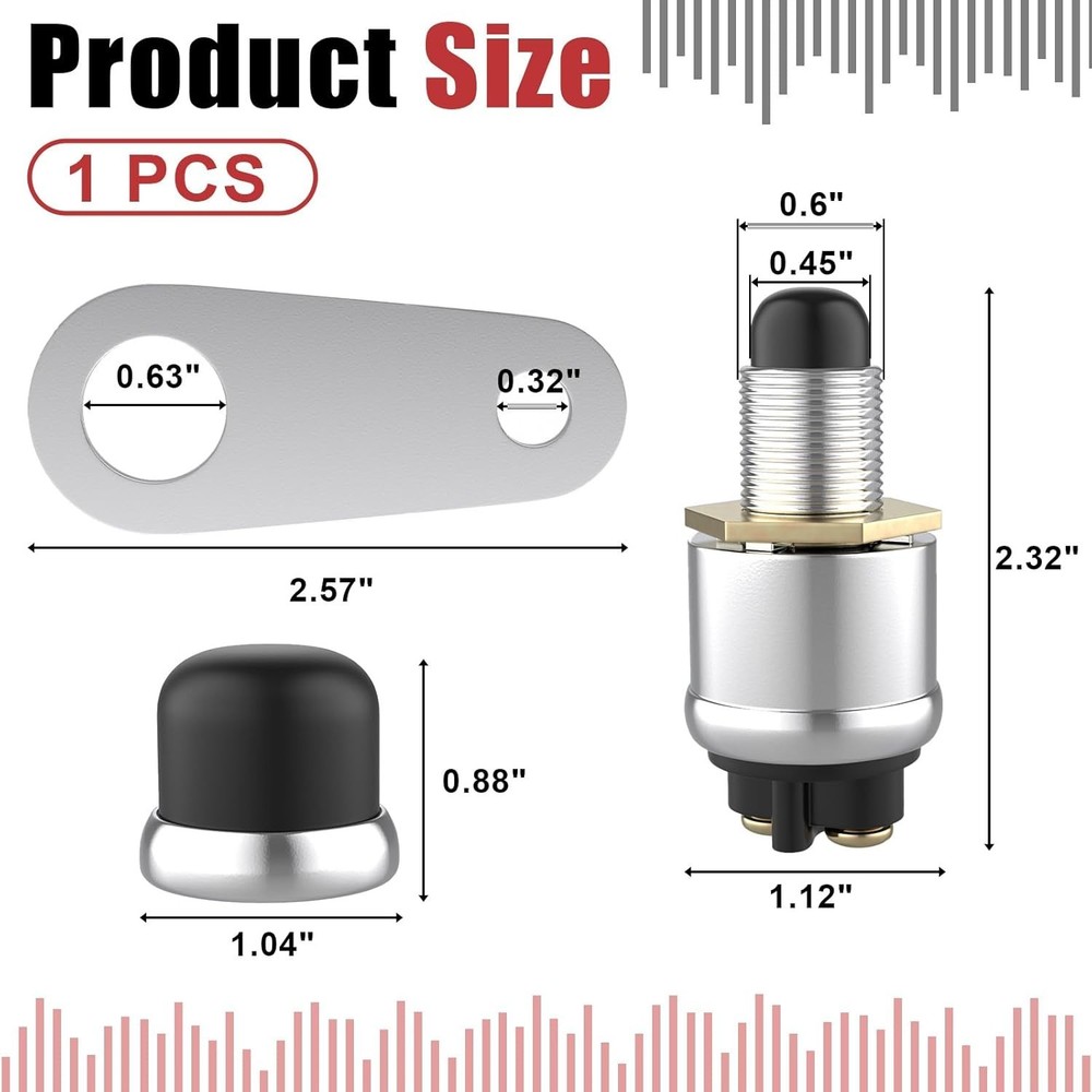 12V 50A Waterproof Push Button Starter Switch Momentary