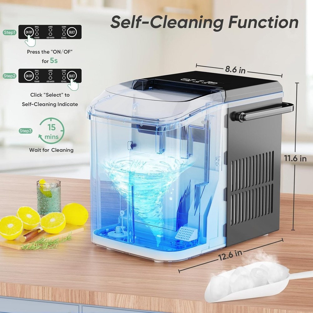 Portable Ice Maker Countertop Nugget sized ice cube