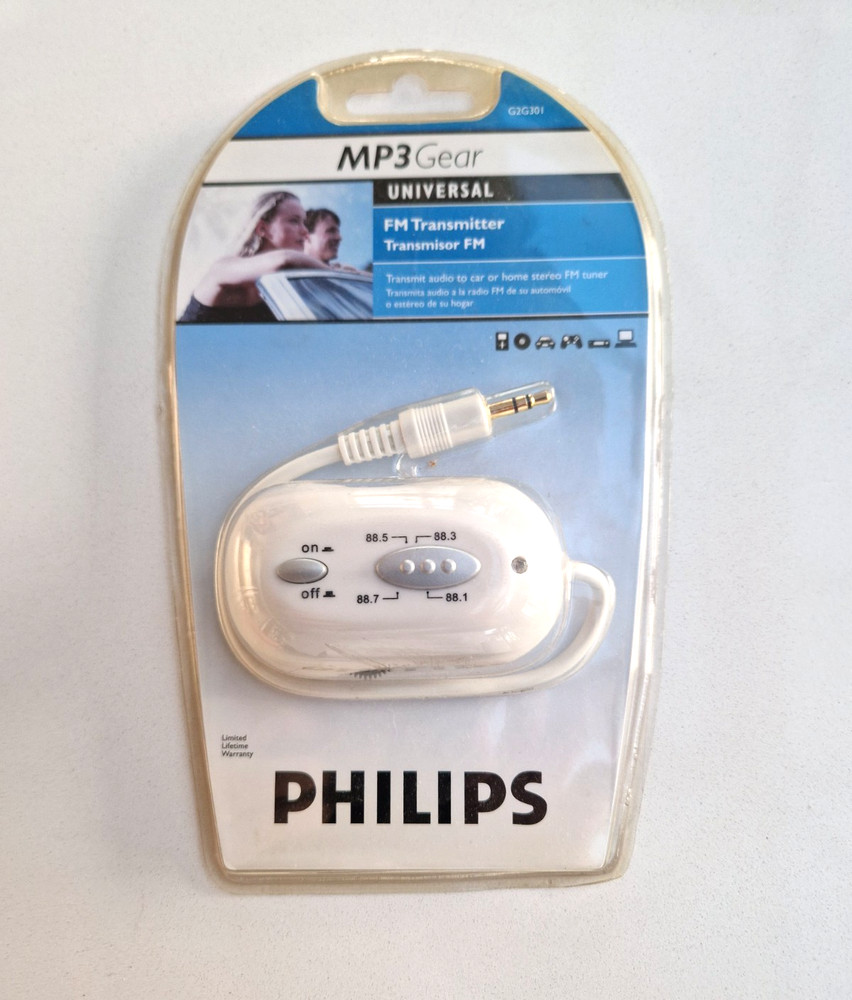 Philips Wireless FM transmitter 3.5mm jack for MP3, any device with 3.5mm headph