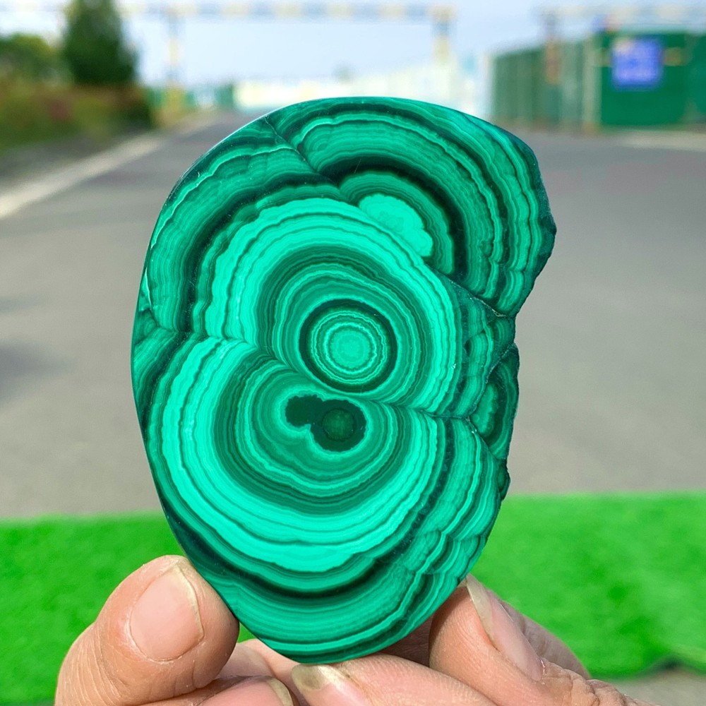 84G Natural glossy Malachite transparent cluster rough mineral sample
