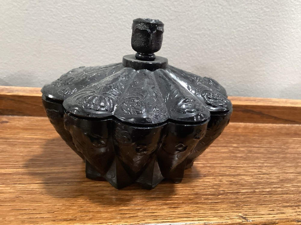Black Glass Dresser Dish