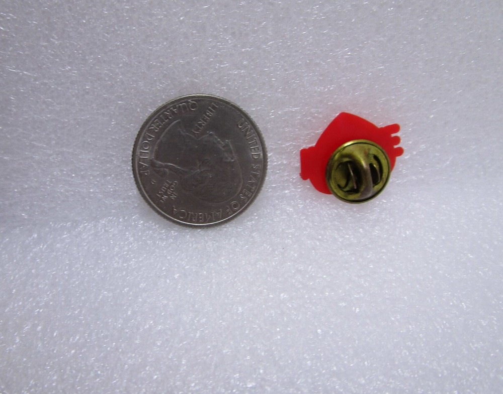 We Care Red Heart Plastic Pin