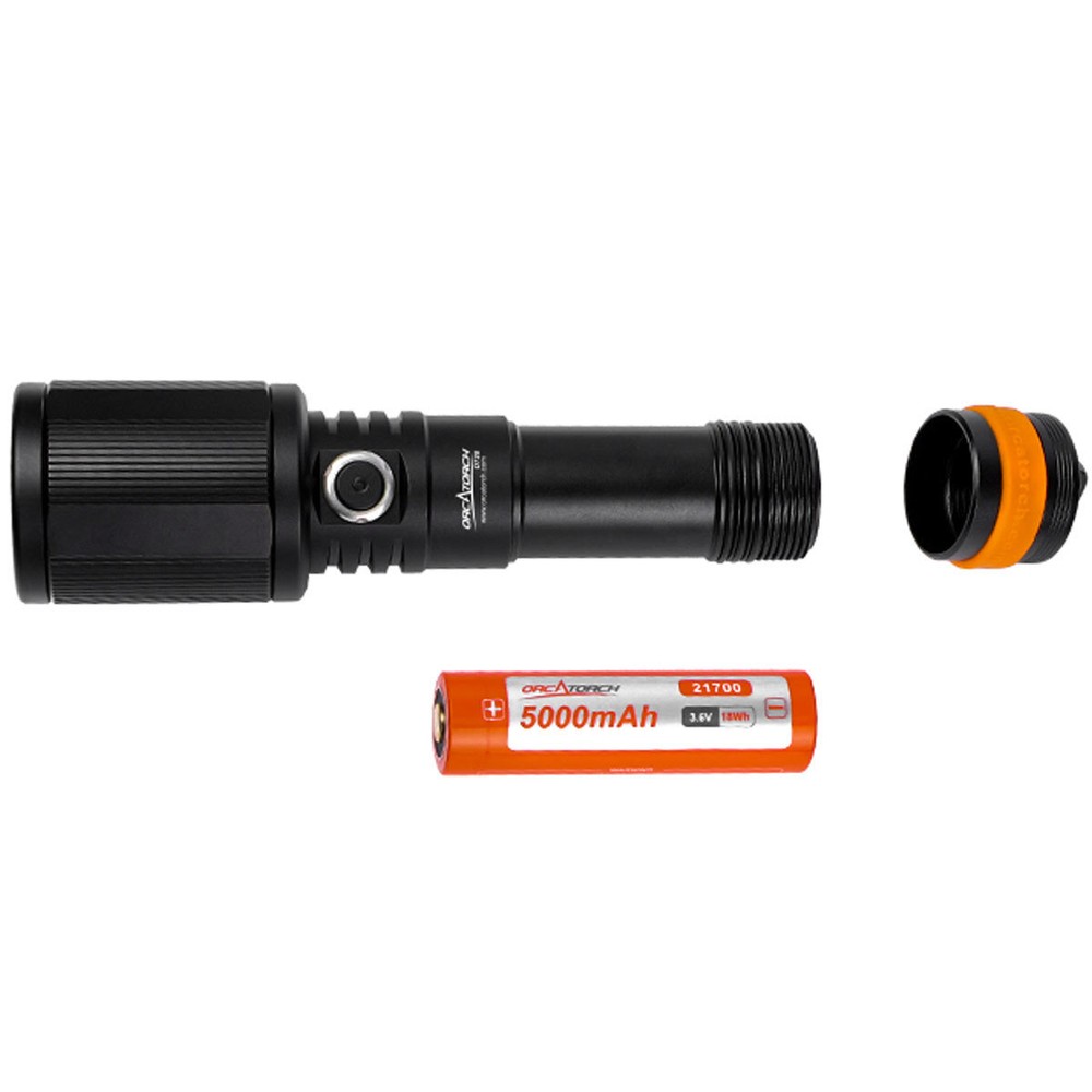 OrcaTorch D720 Super Focus Beam Angle Dive Light