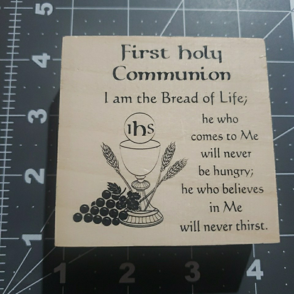 First Holy Communion  Rubber Stamp C-3