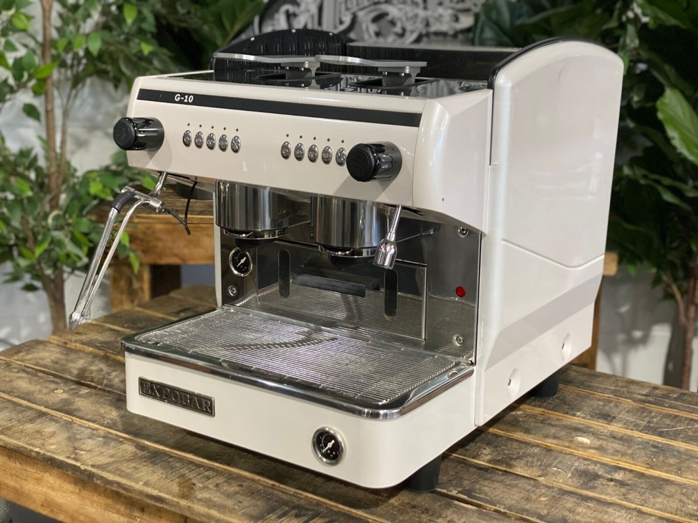 EXPOBAR G10 COMPACT CAPSULE 2 GROUP WHITE ESPRESSO COFFEE POD MACHINE