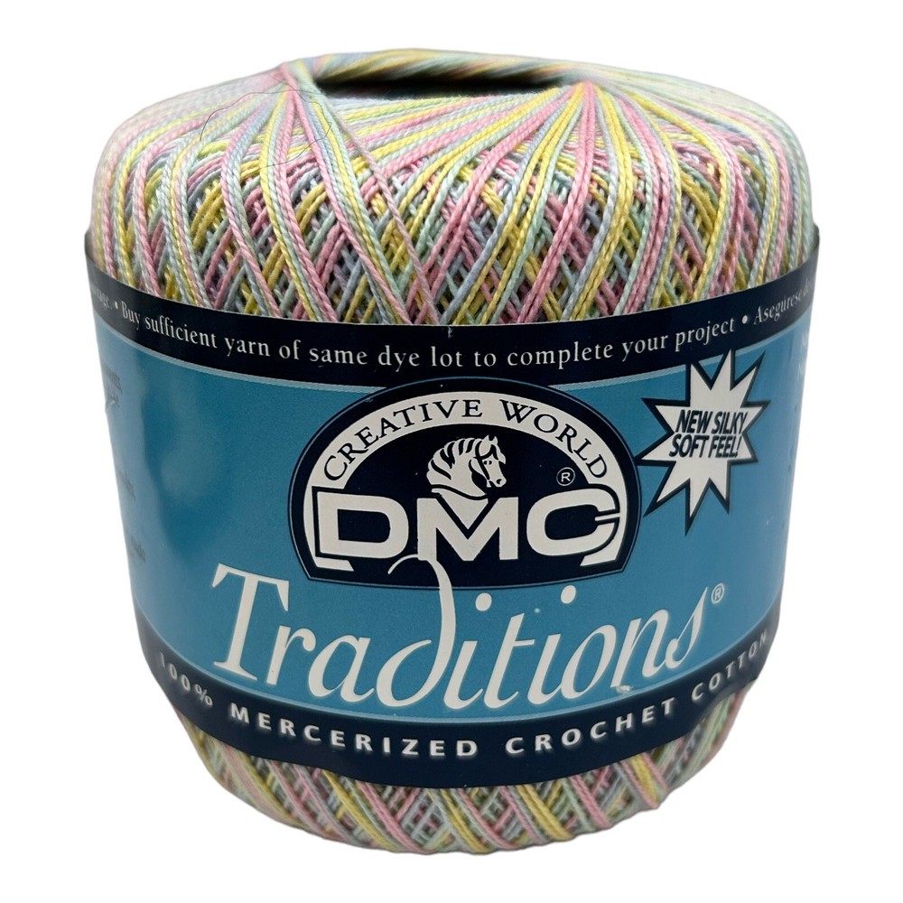 DMC Traditions Crochet Multicolor & DMC Cebelia Cream Thread Size 10 - Preowned