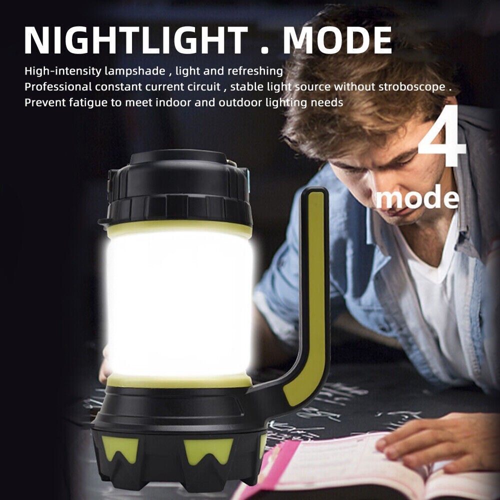 LED Camping Lantern USB Rechargeable Camping Tent Light Lamp Flashlight Portable