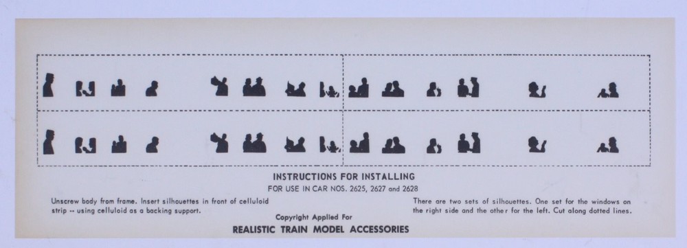 Lionel 2625-52 Cellophane Window Paper Replacement (2)