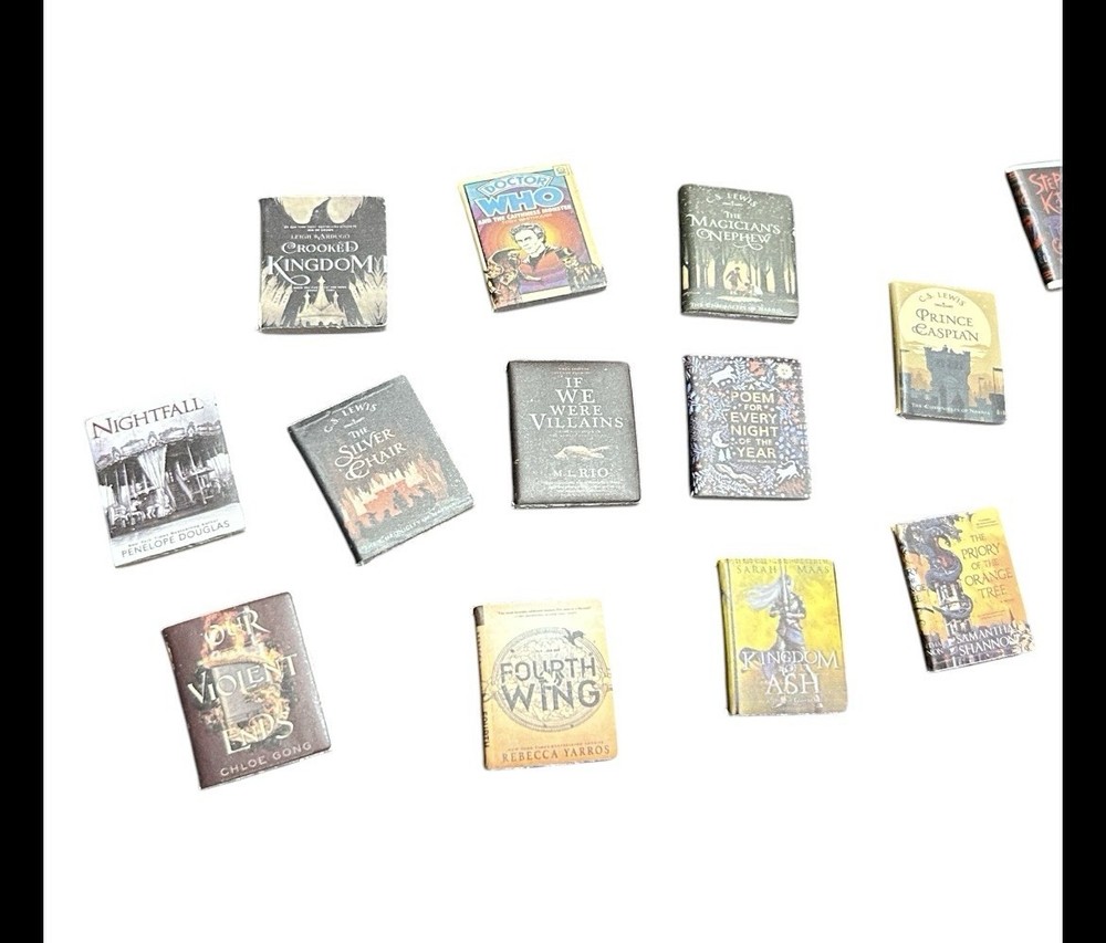 Handmade Mini Book Jar W Realistic Covers And Barcodes Decor Mini Library
