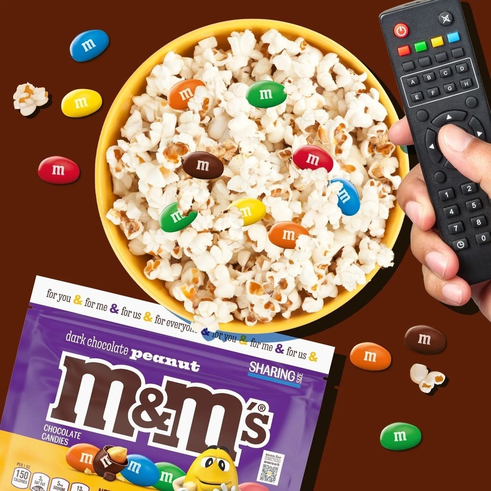 M&M's Peanut Dark Chocolate Candy – Sharing Size, 9.4 oz Bag