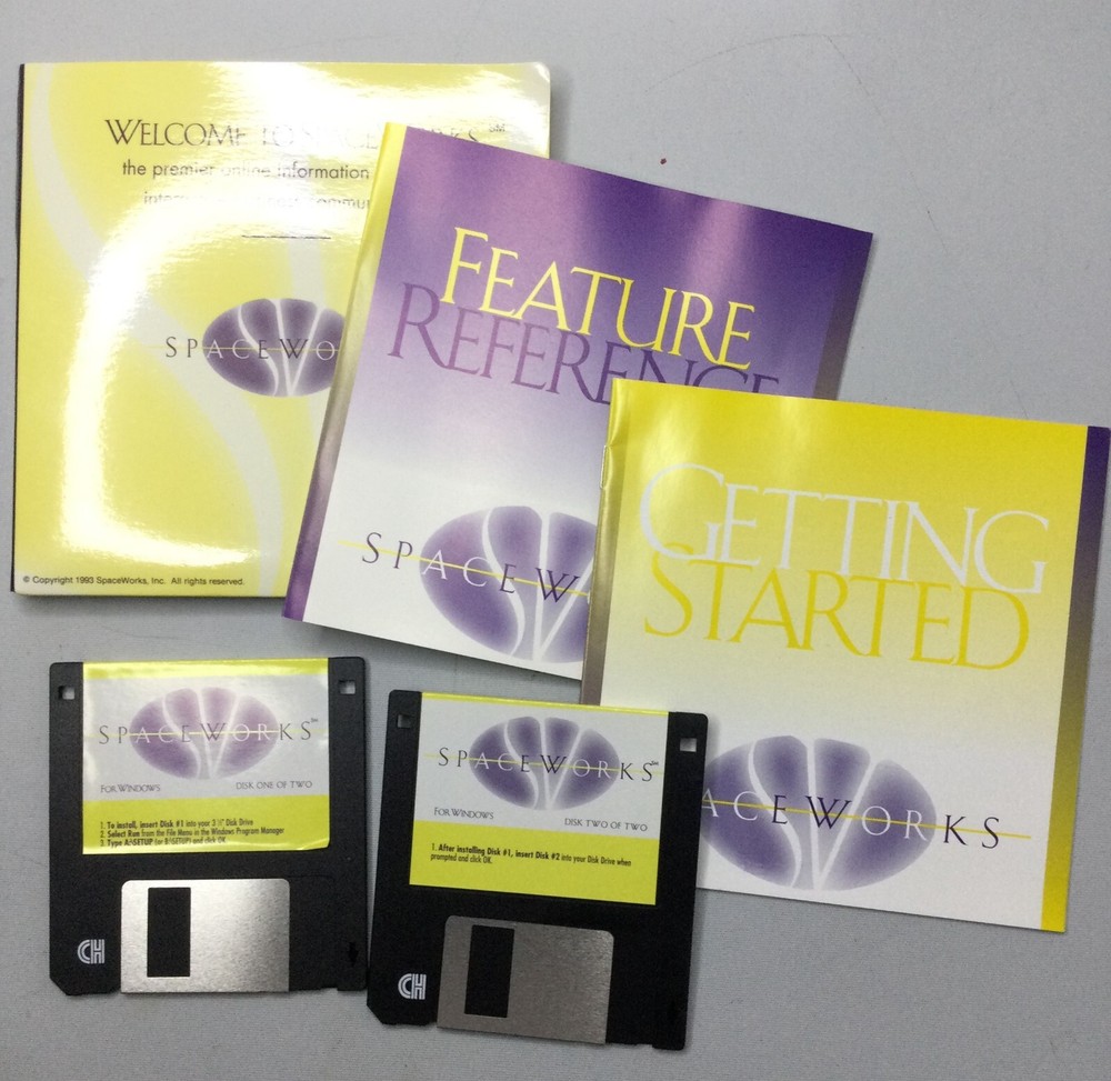 Vintage 1993 Spaceworks Interactive Business Communications Floppy Disks
