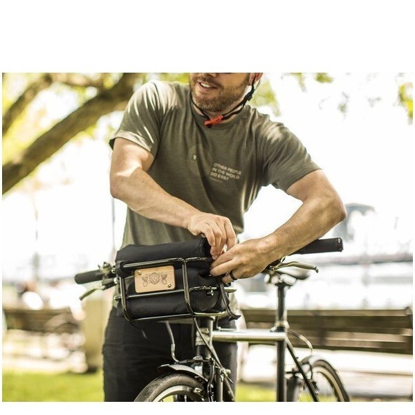 PDW BICYCLE FRONT HANDLEBAR MOUNTED BASKET WITH CARRY BAG