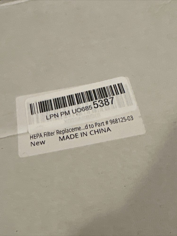 1 Pack- 968125-03 Replacement Pure HEPA Filter *Open Box Discount*