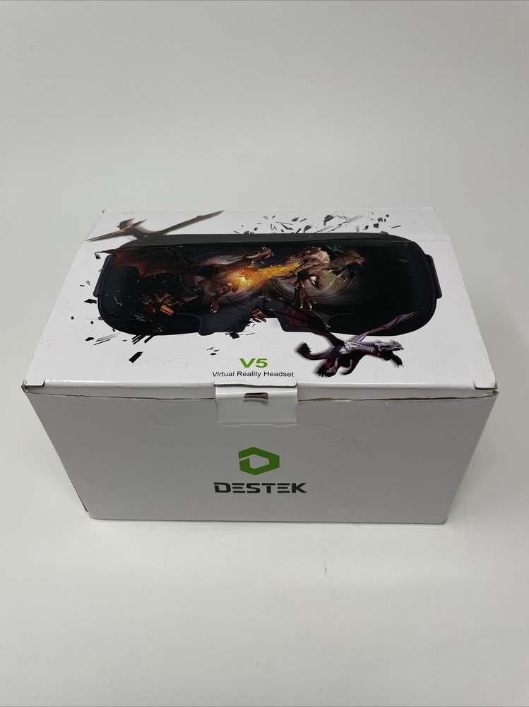 DESTEK V5 VR Headset for 5.5-6.8 inch iPhone & Android, Virtual Reality Goggles
