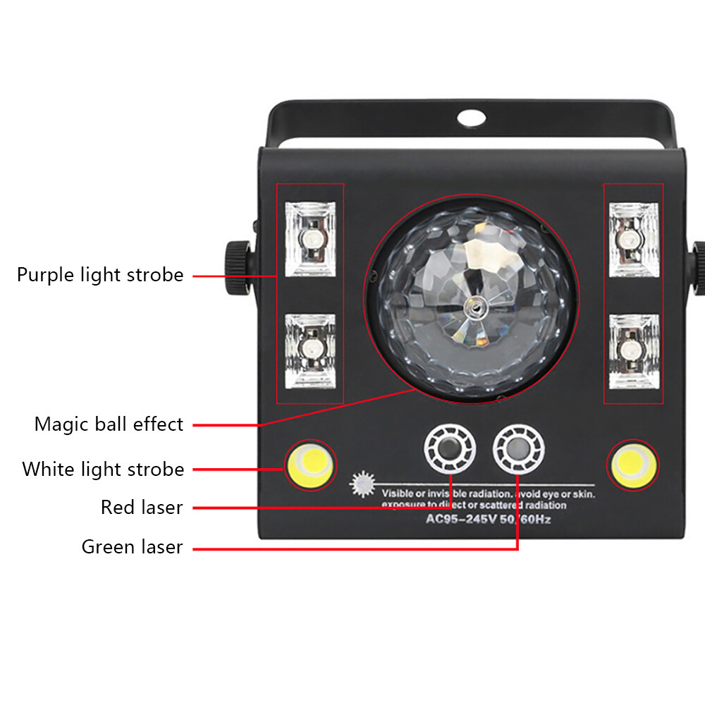 New 4 in 1 Mixed LED Light Party DJ Disco Lights Effect Pattern Strobe Light