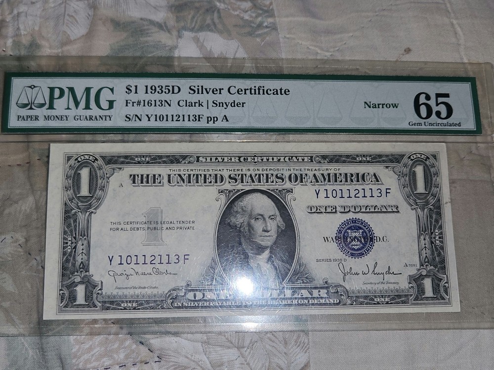 1935 D RARE ERROR MISALIGNED $1 SILVER CERTIFICATE Collectible