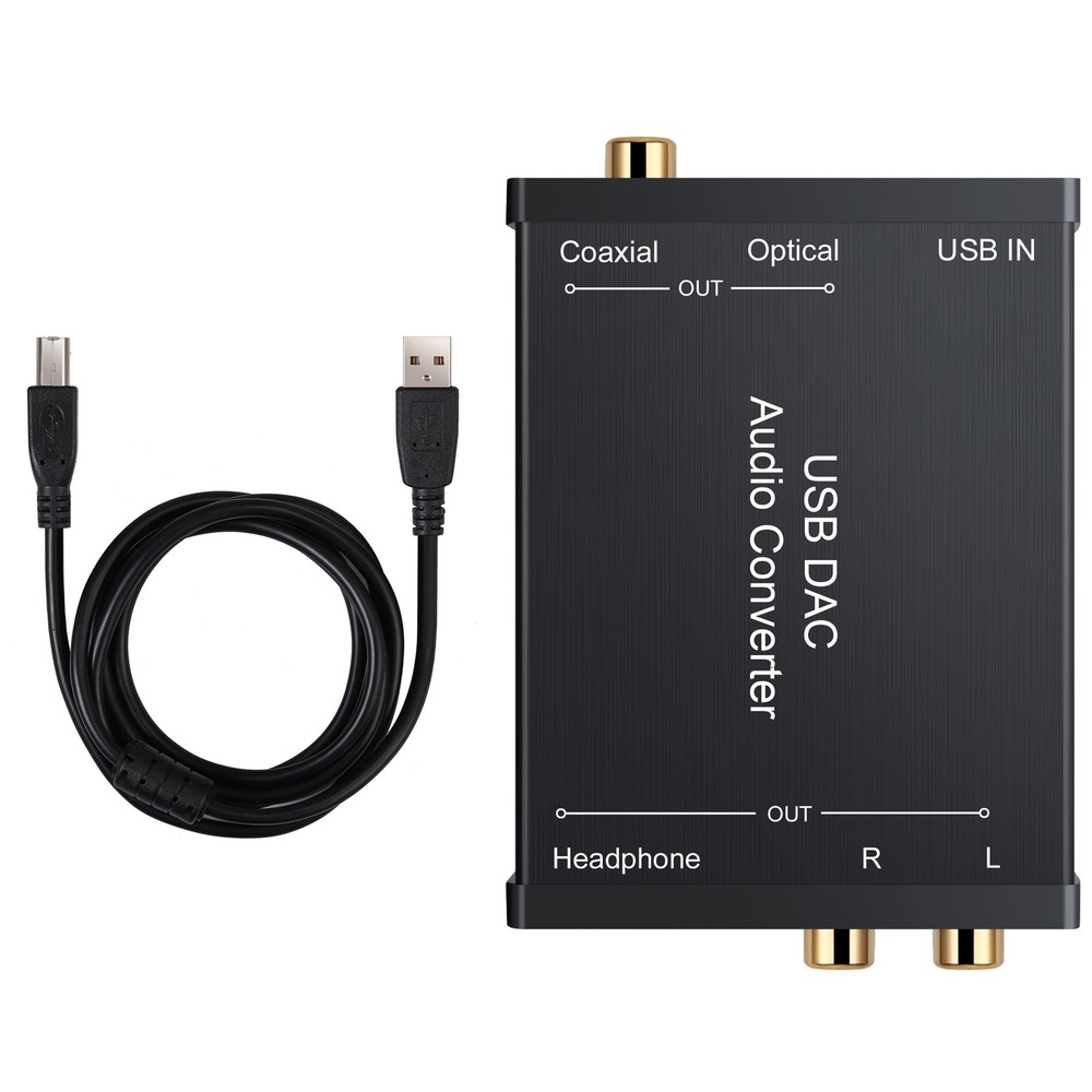 Plug&play USB 3.5mm DAC Audio Converter With USB Data Cable Adapter for PC