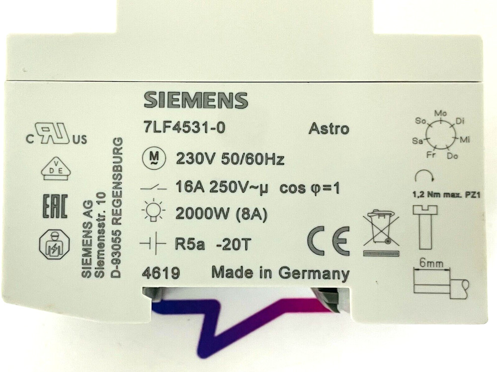SIEMENS 7LF4531-0 Digital Time Switch