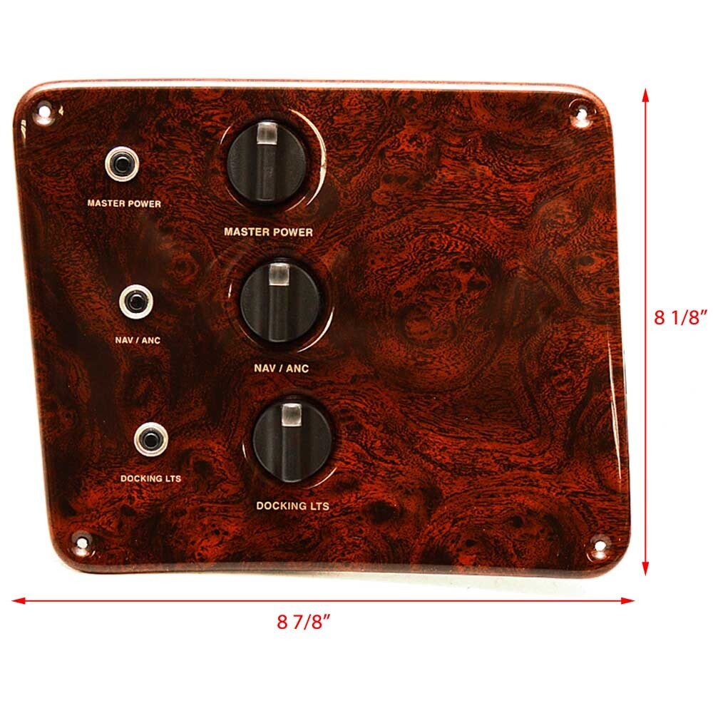 Pontoon Boat Console Breaker Panel | Woodgrain