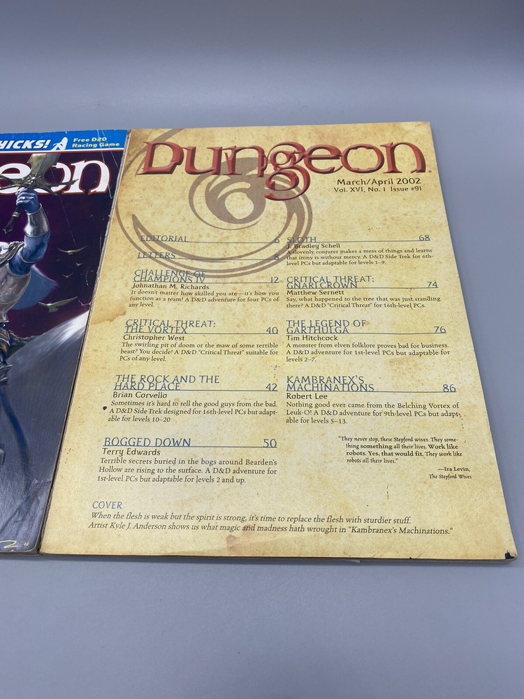 TSR: Dungeon Magazine: Issues #91 & #93 (one missing cover page)