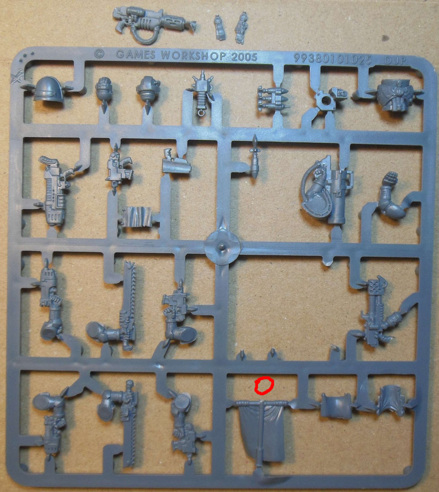 Space Marines - Tactical Squad 2005 Sergeant & Special Weapons Sprue (b) 40K