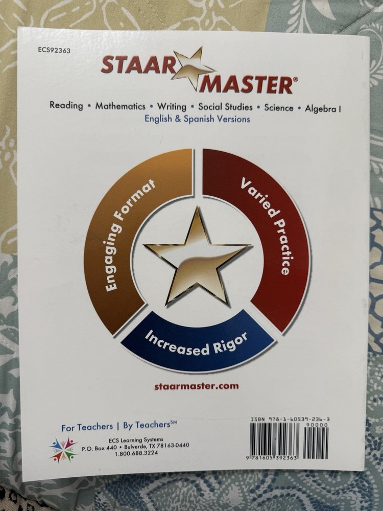STAAR Master Reading Student Practice Book Level 5 TEKS Aligned