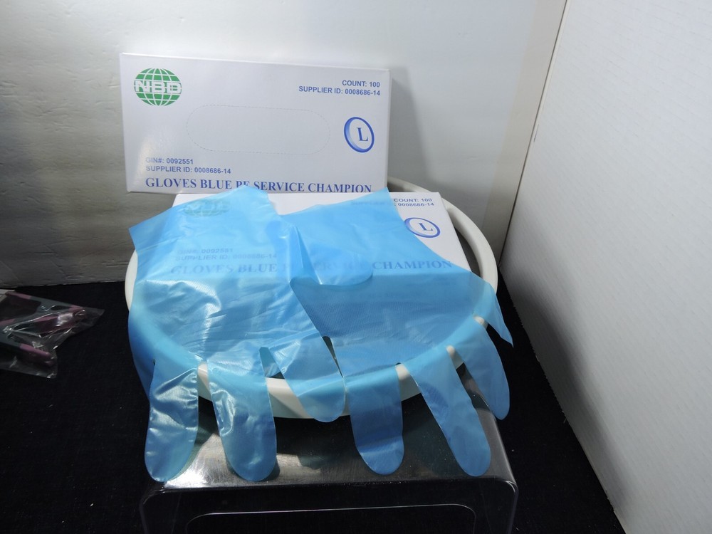 NBD blue gloves 2 boxes 100 each box size L