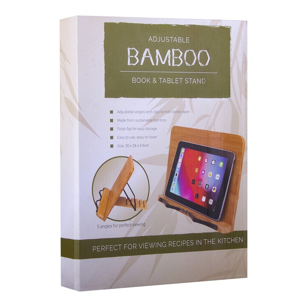 Adjustment Book Stand Bamboo Reading Rest Tablet Rack Home Study Holder Foldable