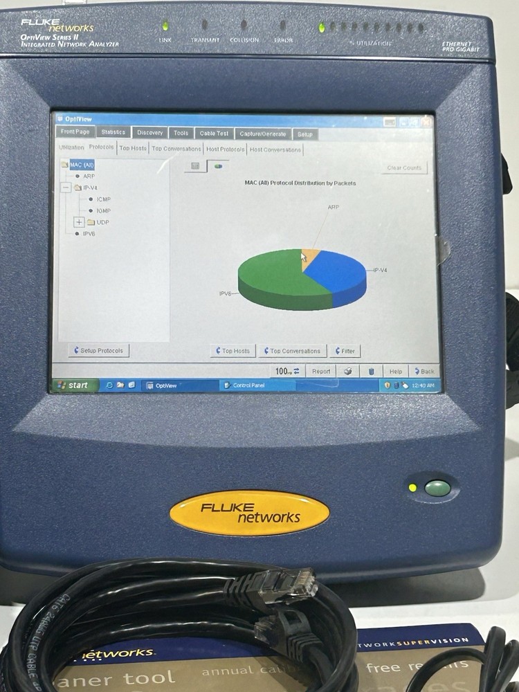 Fluke Network Optiview Series II Integrated Network Analyzer Excellent Condition
