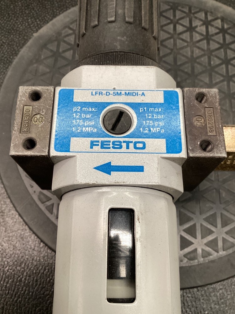 FESTO LFR-D-5M-MIDI-A Filter Regulator Lubricator Assembly USED