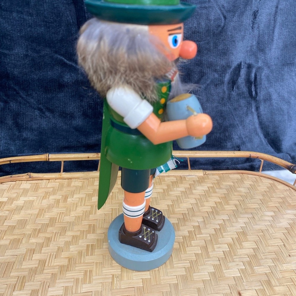 Nutcracker ERZGEBIRGE Beer Drinker Volkskunst Nutcracker 10.5" St Patrick’s Day