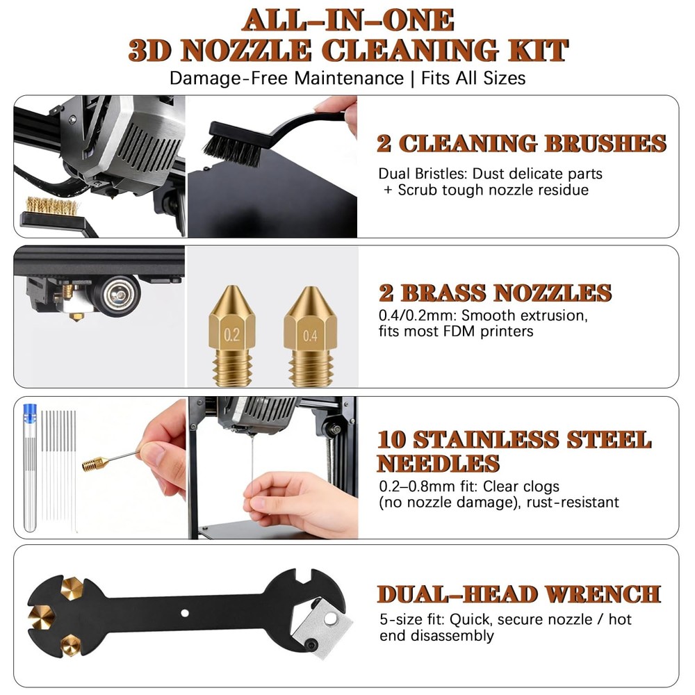 66Pcs 3D Printer Tools Kit with Storage Case, All-in-One Accessories for FDM/...