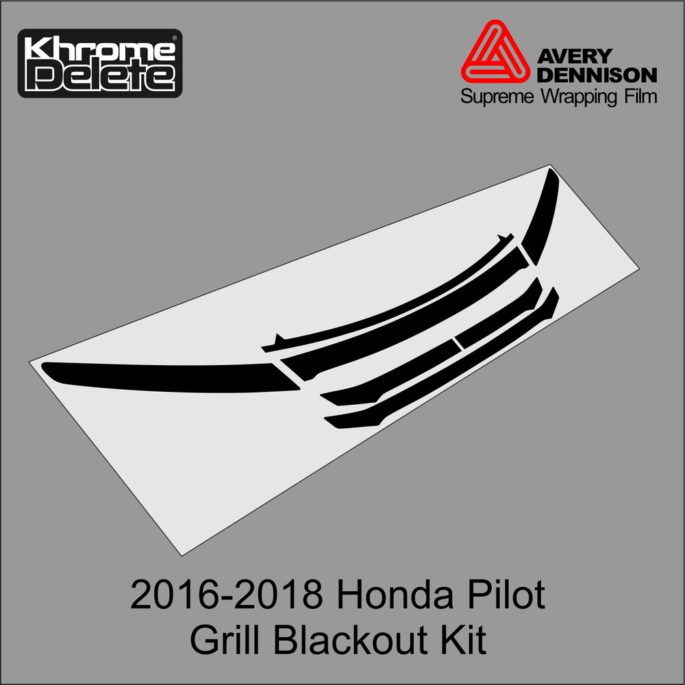 Chrome Delete Vinyl fitting a 2016- 2018 Honda Pilot Grill