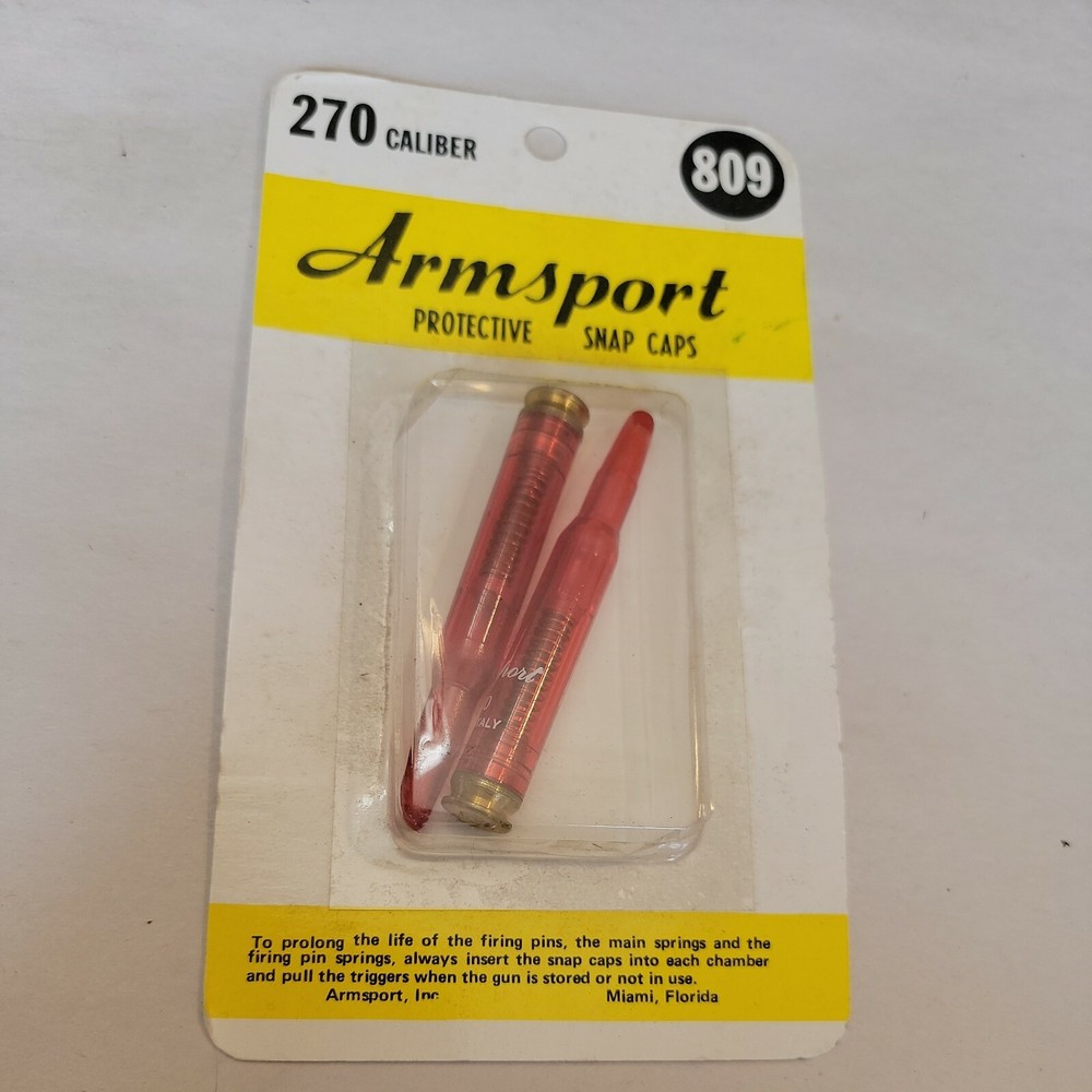 Armsport 270 Caliber Clear Plastic Spring Loaded Snap Caps