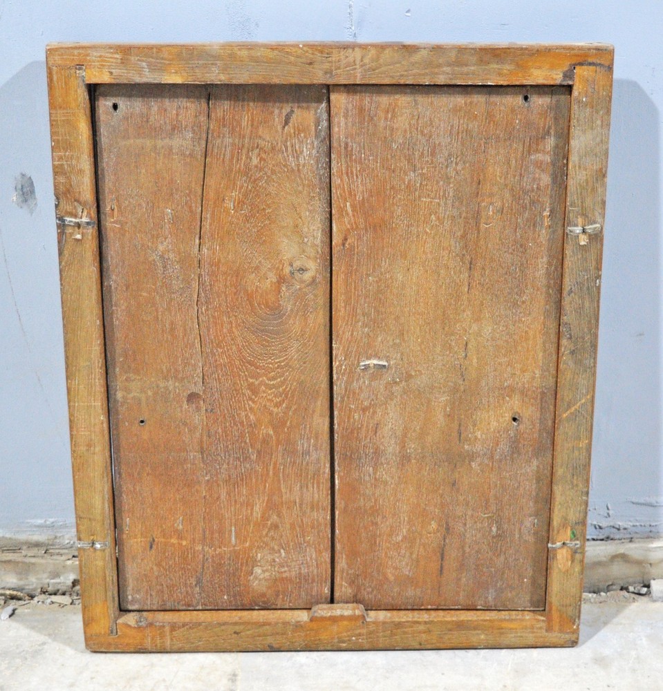 Antique Wooden Wall Décor Window Panel Frame Original Old Hand Crafted