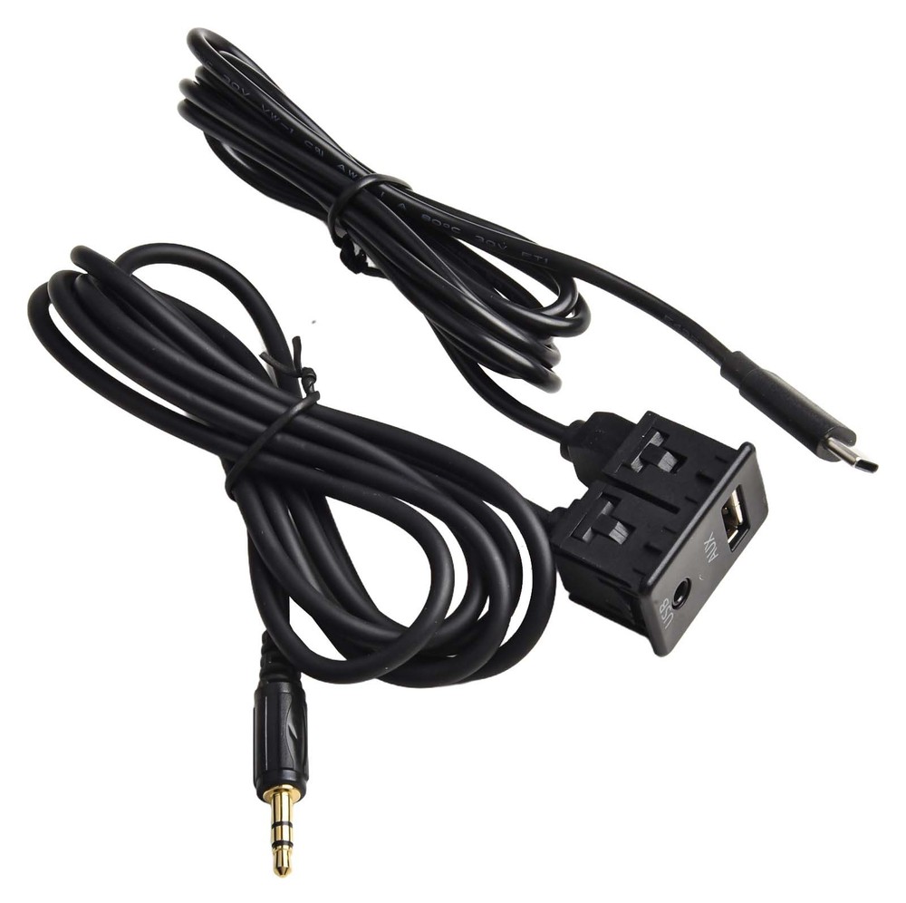 Center Console Car USB and AUX Port Panel Interface 145CM Extension Cable