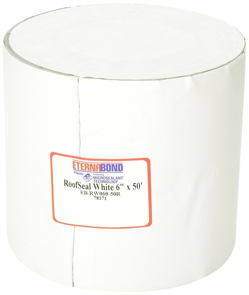 6" x 50 ft Eternabond Roof Leak Repair Tape Patch Seal White - 50 Feet, 50 Foot