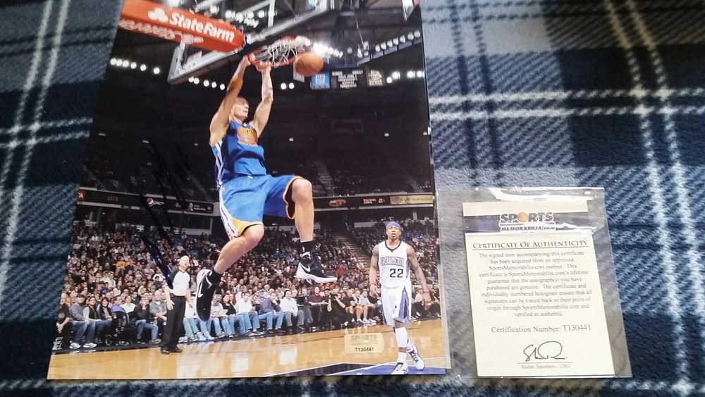 Andris Biedriņš autograph photo