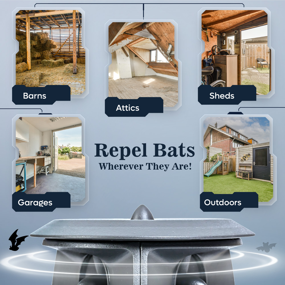 CLEANRTH BCS202 Bat-Blocker Pro - Safely Repels Bats Away (2 Pack)