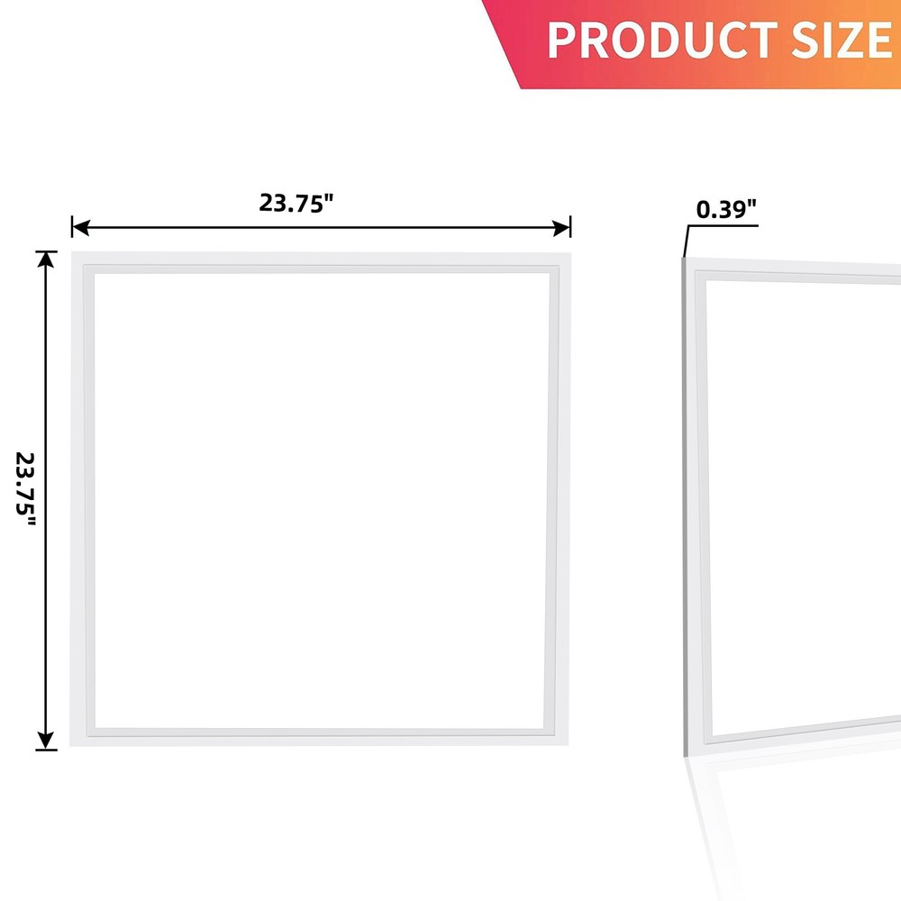 2Pack 2x2FT 45W LED Flat Panel Light,0-10V Dimmable,Drop Ceiling Lights,100-277V