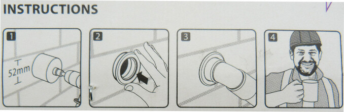 Easy Fit Pipe Snug White for 32mm 1 1/4" Waste Pipe