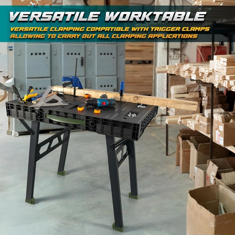 Foldable Work Bench,Easy Step Protable Work Table, Lightweight Workbench,Benches