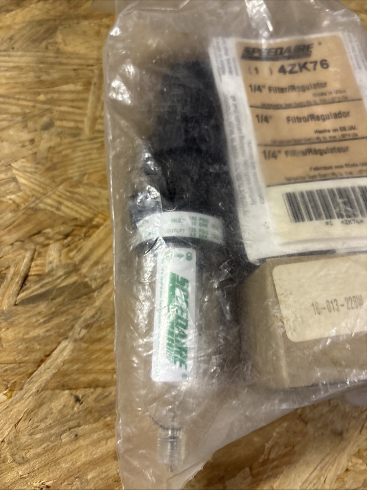 Speedaire 4Zk76 Filter Regulator, NEW Sealed!
